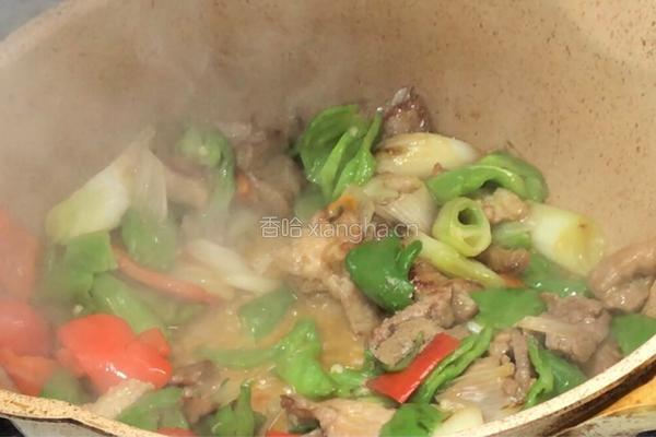 大葱青椒炒肉的做法图解8