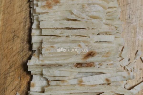 家常肉炒饼的做法图解4
