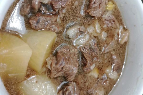 萝卜牛腩的做法图解4
