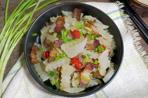 腊肉狼牙萝卜条的做法图解11