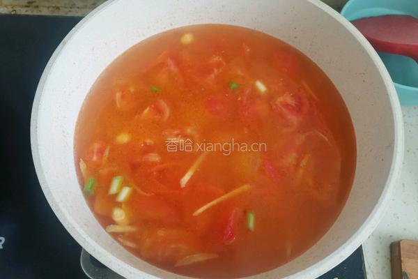 番茄金针菇虾滑汤的做法图解9