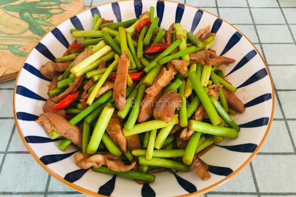 蒜苔炒肉丝的做法图解11