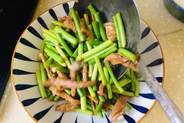 蒜苔炒肉丝的做法图解10
