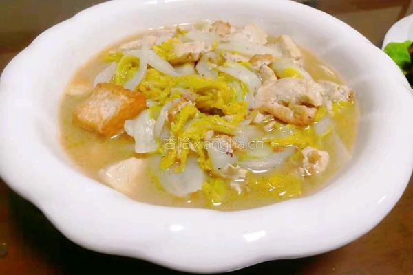 娃娃菜烧豆腐的做法图解7