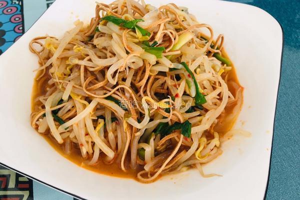 绿豆芽拌干丝的做法图解8
