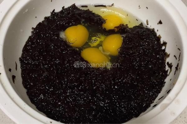 紫菜炒鸡蛋的做法图解4