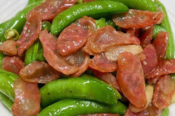 甜豆炒腊肠的做法图解9