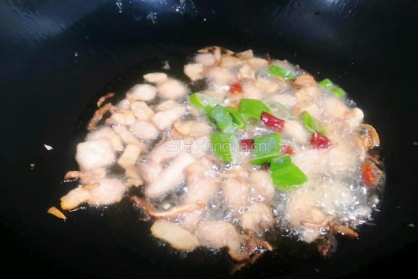 菜花炒肉的做法图解4