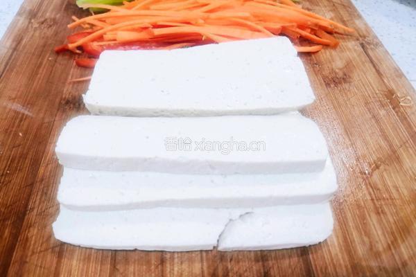 豆腐拌三丝的做法图解2