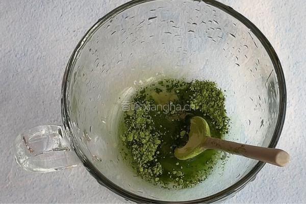 抹茶牛奶汤圆的做法图解1
