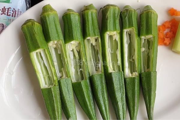 秋葵蒸虾肉的做法图解6