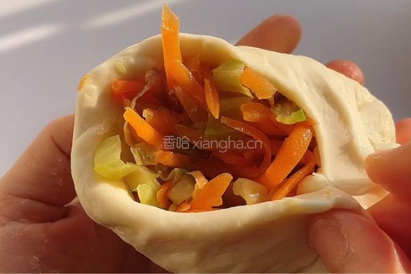 胡萝卜包菜包的做法图解6