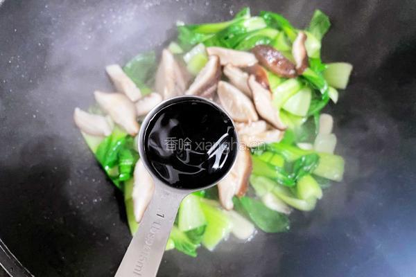 香菇炒油菜的做法图解8