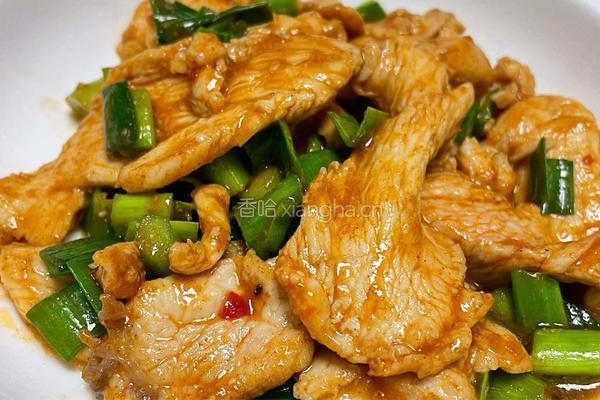 青蒜鸡肉片的做法图解8