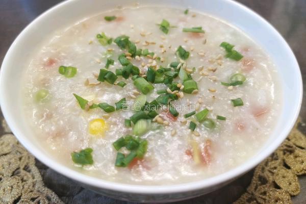 胡萝卜玉米豌豆肉沫粥的做法图解4