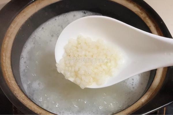 芥菜菜脯粥的做法图解3