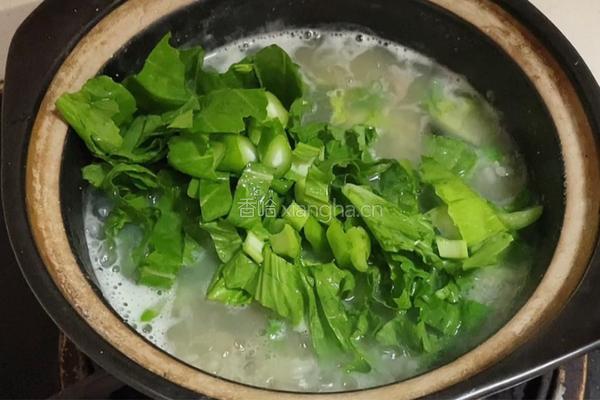 芥菜菜脯粥的做法图解6