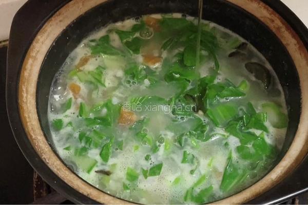 芥菜菜脯粥的做法图解8