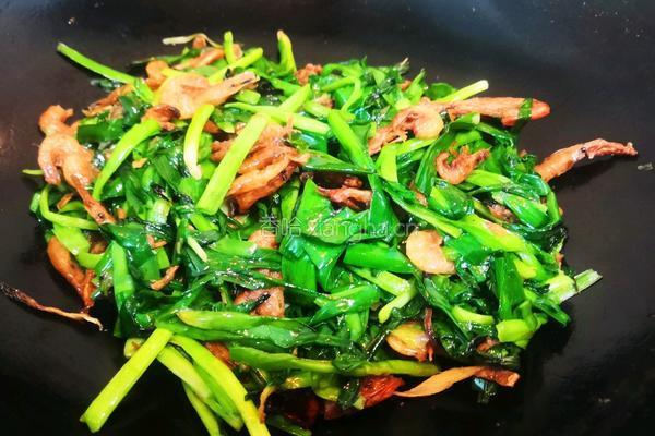 韭菜炒河虾的做法图解6