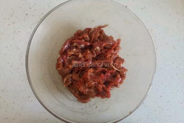 香菜炒牛肉丝的做法图解7