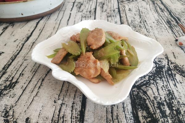 西芹炒肉片的做法图解12
