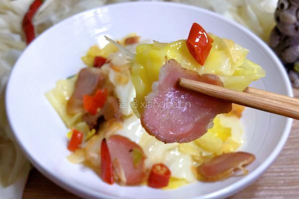 腊肉炒包菜的做法图解9