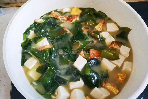 裙带菜豆腐汤的做法图解12