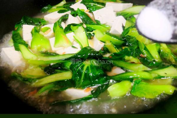 小油菜炖豆腐的做法图解6