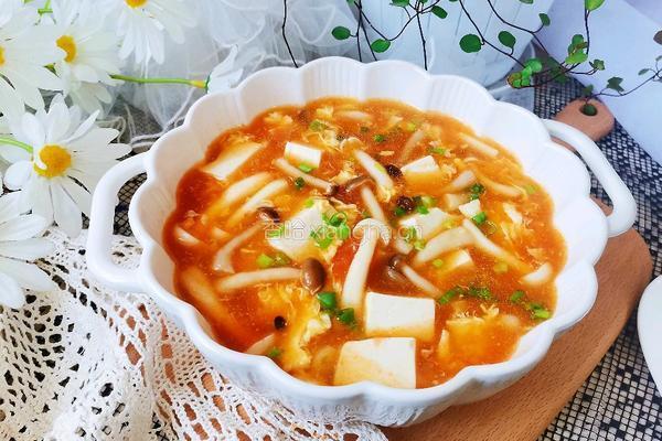 番茄菌菇豆腐汤的做法图解14