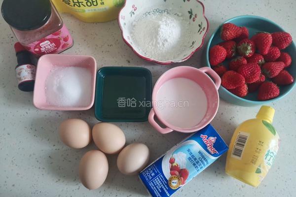 零糖低卡草莓蛋糕卷的做法图解1