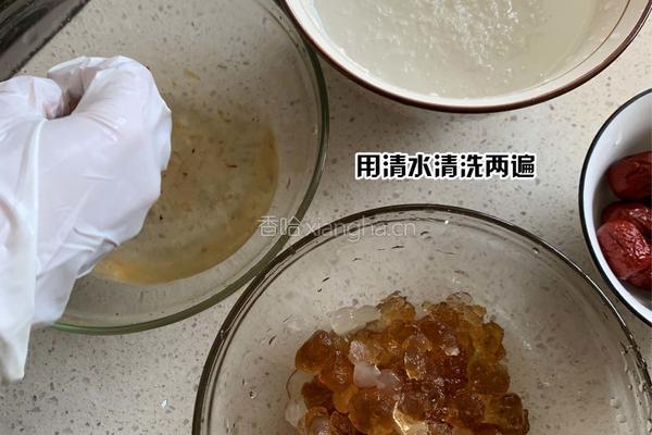 荟万珍：桃胶皂角米雪燕羹万能做法，分分钟就学会！的做法图解3