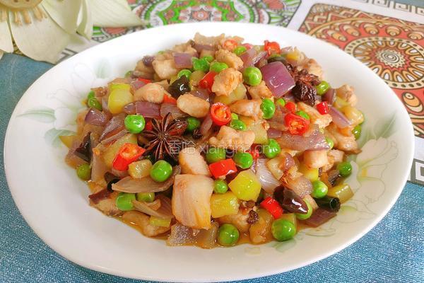 缤纷麻辣鸡丁的做法图解1