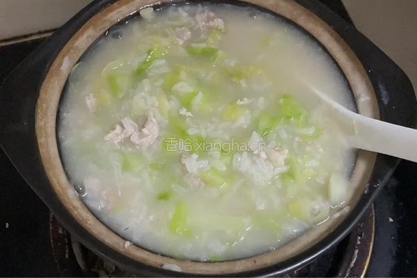 包菜瘦肉粥的做法图解7