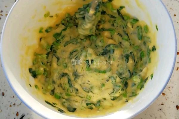 菠菜鸡蛋饼的做法图解6