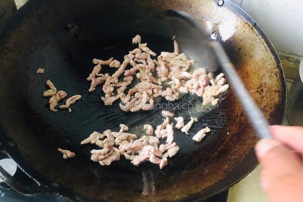 蒜苔生炒肉丝的做法图解4