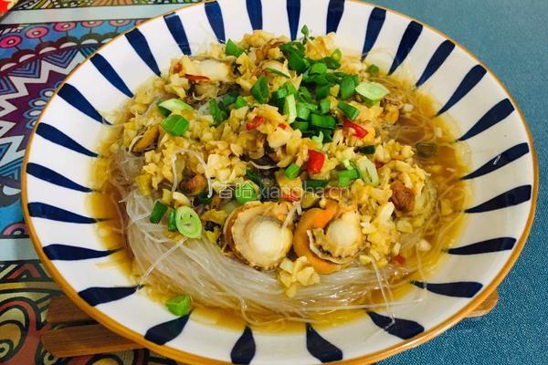 金针菇粉丝蒸扇贝的做法图解12