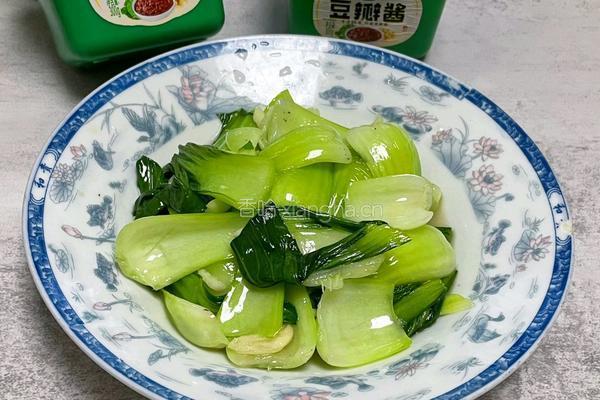 炒上海青的做法图解9