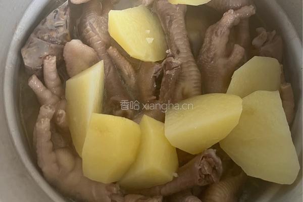 明虾鸡爪煲的做法图解5