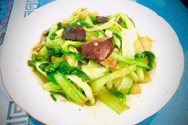 香菇炒油菜的做法图解9