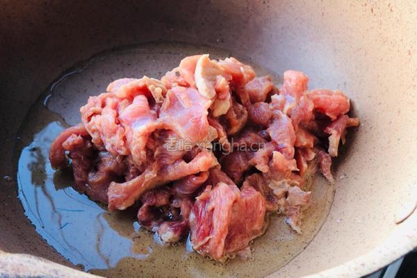 韭菜丝瓜炒肉片的做法图解4