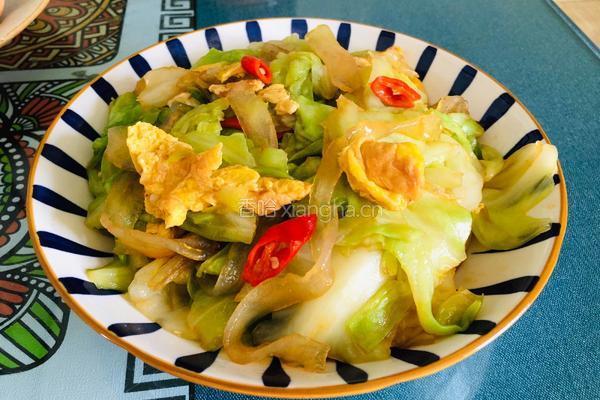 莲花菜粉条炒鸡蛋的做法图解11