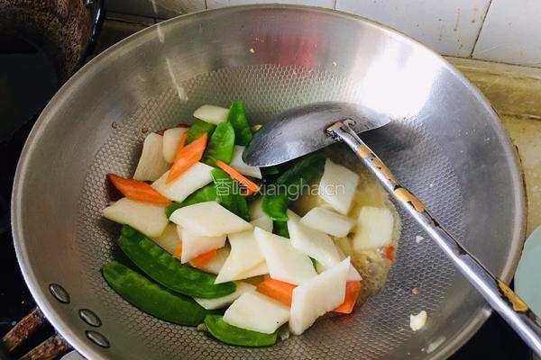 荷兰豆炒山药的做法图解7