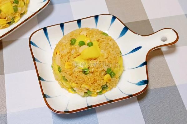 菠萝时蔬炒饭的做法图解13