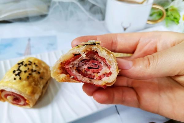 手抓饼培根肉松卷的做法图解8
