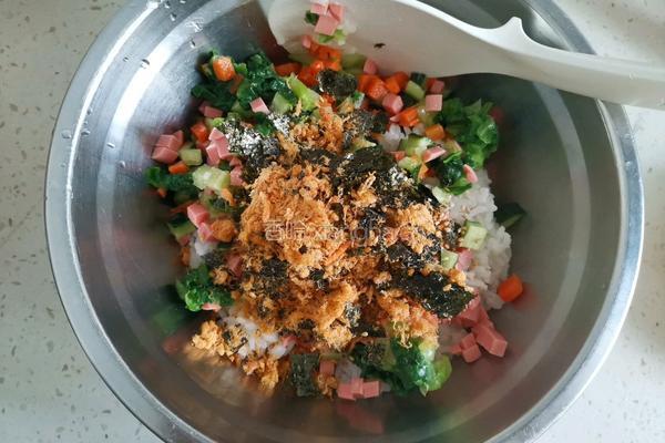 蔬菜饭团的做法图解4