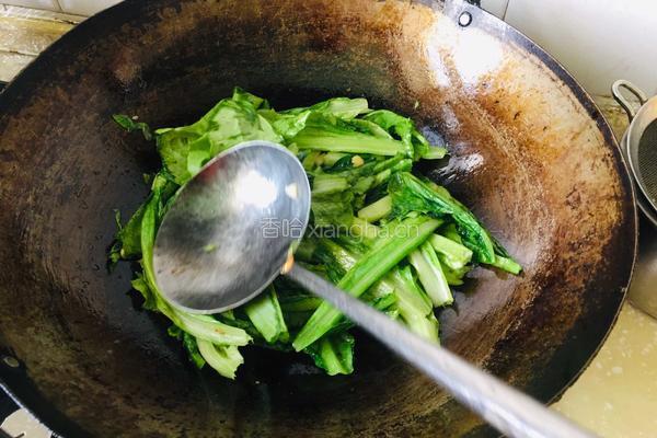 蒜蓉油麦菜的做法图解4