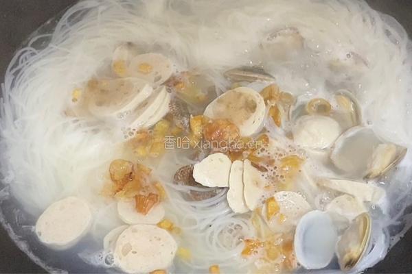蛤蜊清汤米粉的做法图解7