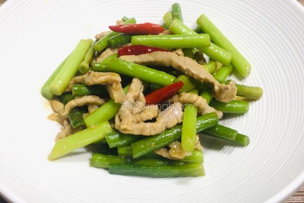 蒜苔炒肉的做法图解10