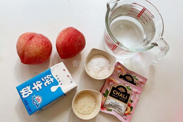 蜜桃拉面奶茶的做法图解1