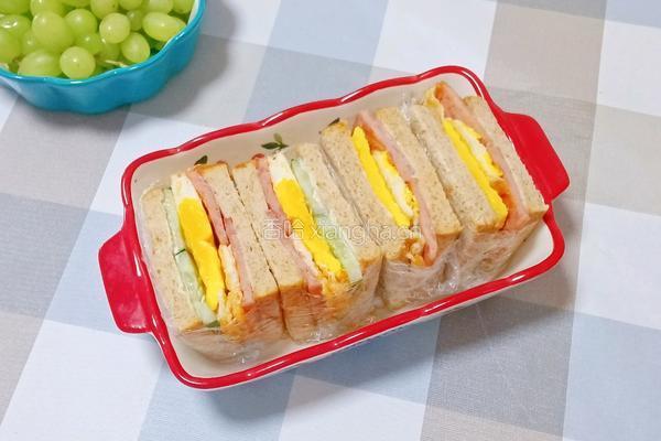 午餐肉鸡蛋三明治的做法图解16